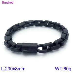 Stainless Steel Black-plating Bracelet - KB121520-KFC