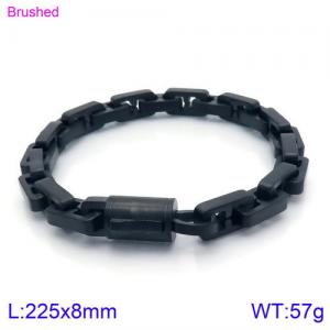 Stainless Steel Black-plating Bracelet - KB121522-KFC