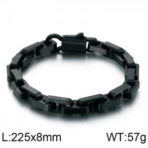 Stainless Steel Black-plating Bracelet - KB121523-KFC