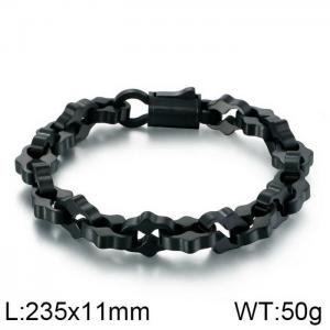 Stainless Steel Black-plating Bracelet - KB121536-KFC