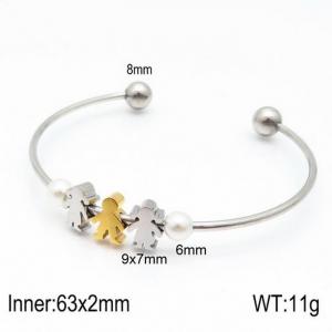 Stainless Steel Gold-plating Bangle - KB121701-Z