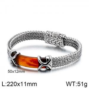 Stainless Steel Bracelet(Men) - KB121925-BDJX