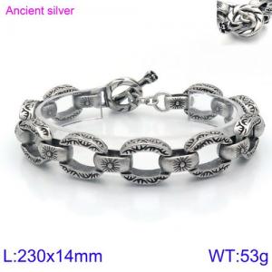 Stainless Steel Bracelet(Men) - KB121942-BDJX