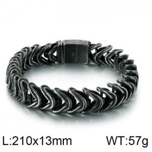 Stainless Steel Bracelet(Men) - KB122135-BDJX