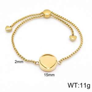 Stainless Steel Gold-plating Bracelet - KB122588-Z