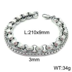 Stainless Steel Bracelet(Men) - KB123595-Z
