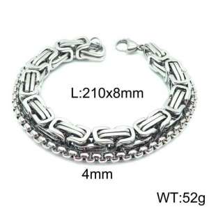 Stainless Steel Bracelet(Men) - KB123596-Z