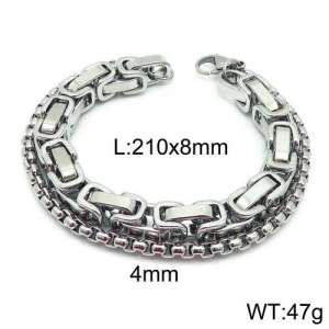 Stainless Steel Bracelet(Men) - KB123597-Z