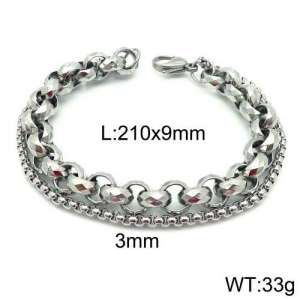 Stainless Steel Bracelet(Men) - KB123603-Z