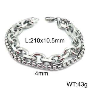 Stainless Steel Bracelet(Men) - KB123604-Z