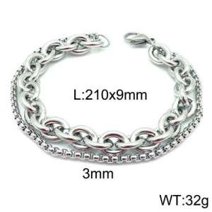 Stainless Steel Bracelet(Men) - KB123608-Z