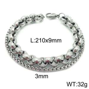Stainless Steel Bracelet(Men) - KB123609-Z