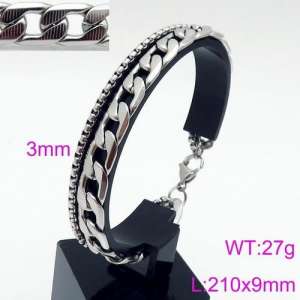 Stainless Steel Bracelet(Men) - KB123614-Z
