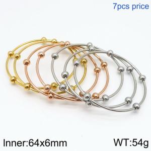 Stainless Steel Gold-plating Bangle - KB124178-LO