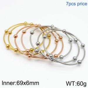 Stainless Steel Gold-plating Bangle - KB124180-LO
