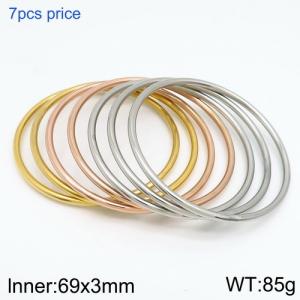 Stainless Steel Gold-plating Bangle - KB124186-LO