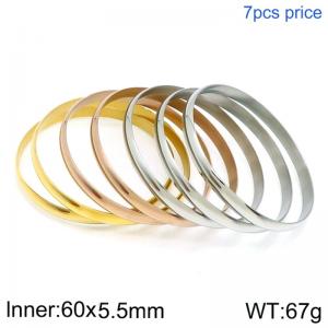 Stainless Steel Gold-plating Bangle - KB124196-LO