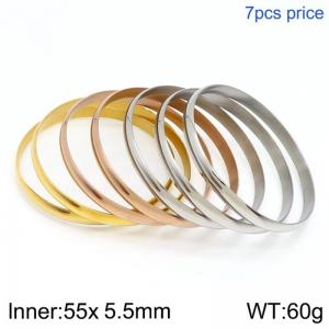Stainless Steel Gold-plating Bangle - KB124197-LO