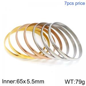 Stainless Steel Gold-plating Bangle - KB124198-LO