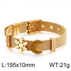 Stainless Steel Gold-plating Bracelet - KB124363-KFC