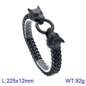 Stainless Steel Black-plating Bracelet - KB125346-BDJX