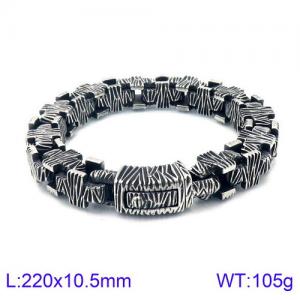 Stainless Steel Bracelet(Men) - KB125390-BDJX