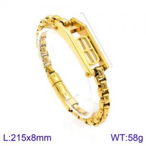 Stainless Steel Gold-plating Bracelet - KB127122-KFC