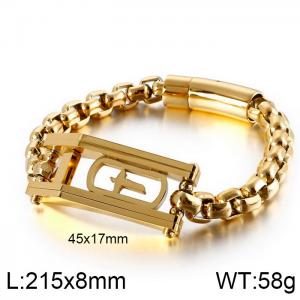 Stainless Steel Gold-plating Bracelet - KB127125-KFC