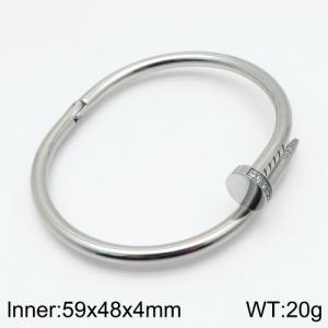 Stainless Steel Stone Bangle - KB128664-YH