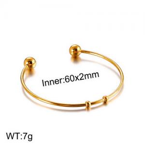 Stainless Steel Gold-plating Bangle - KB129474-Z
