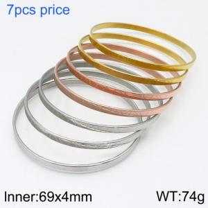 Stainless Steel Gold-plating Bangle - KB129801-LO