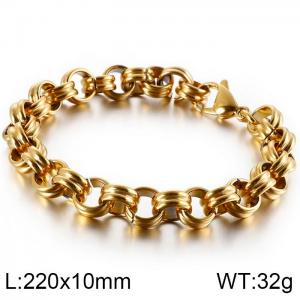 Stainless Steel Gold-plating Bracelet - KB132438-KFC