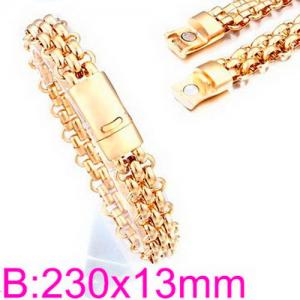 Stainless Steel Gold-plating Bracelet - KB135807-D
