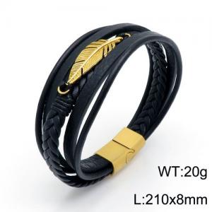 Leather Bracelet - KB136567-YY
