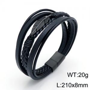 Leather Bracelet - KB136568-YY