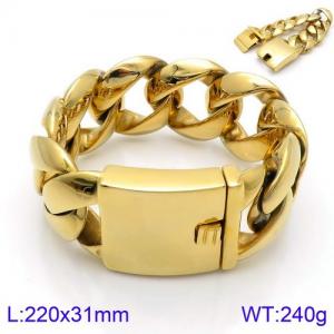 Stainless Steel Gold-plating Bracelet - KB136715-BD