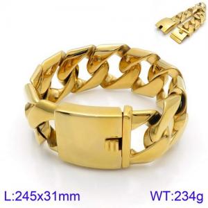 Stainless Steel Gold-plating Bracelet - KB136717-BD