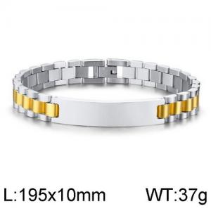 Stainless Steel Gold-plating Bracelet - KB136744-WGSF