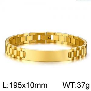 Stainless Steel Gold-plating Bracelet - KB136746-WGSF