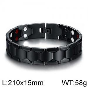 Stainless Steel Black-plating Bracelet - KB136791-WGSF
