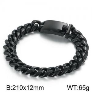 Stainless Steel Black-plating Bracelet - KB136972-Z