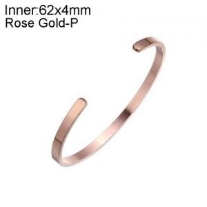 Stainless Steel Rose Gold-plating Bangle - KB137259-WGLA
