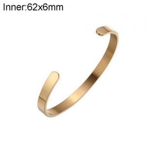 Stainless Steel Gold-plating Bangle - KB137266-WGLA