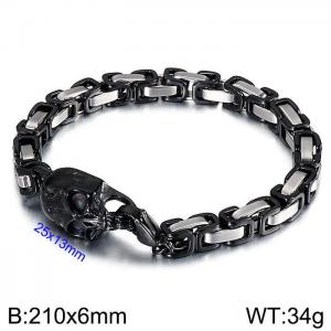 Stainless Steel Black-plating Bracelet - KB138222-Z