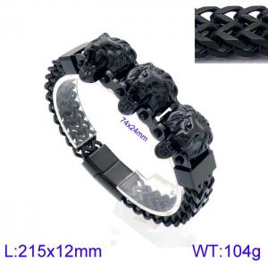Stainless Steel Black-plating Bracelet - KB138758-KFC