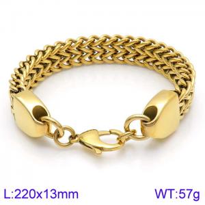 Stainless Steel Gold-plating Bracelet - KB138798-KFC