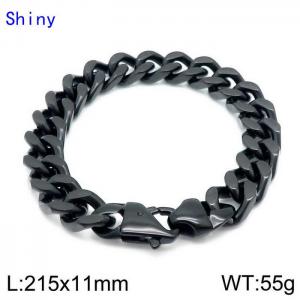 Stainless Steel Black-plating Bracelet - KB139243-Z