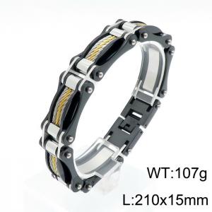 Stainless Steel Black-plating Bracelet - KB139389-KFC