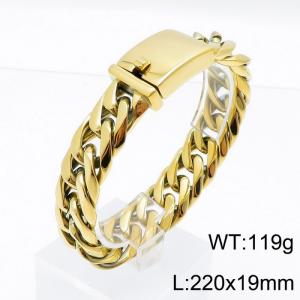 Stainless Steel Gold-plating Bracelet - KB139644-KJX