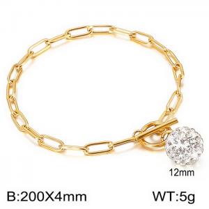 Stainless Steel Gold-plating Bracelet - KB139653-Z